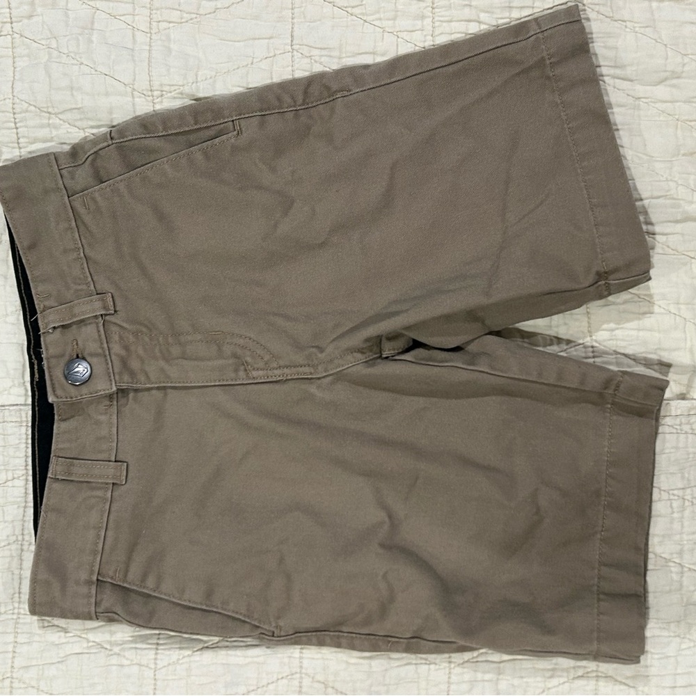 Volcom boys Brown Flat Front Shorts